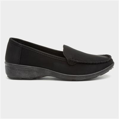 black comfortable loafers