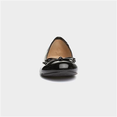 Lilley Gerri Womens Black Patent Ballerina-10781 | Shoe Zone