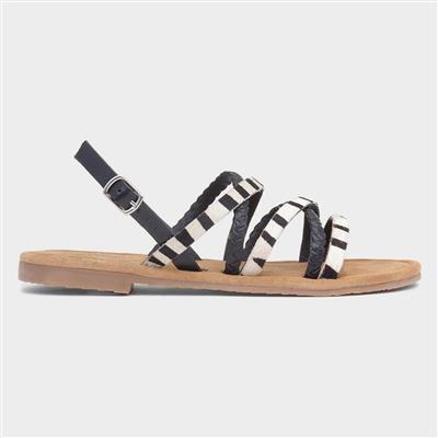 Amanda Womens Black Strappy Sandal