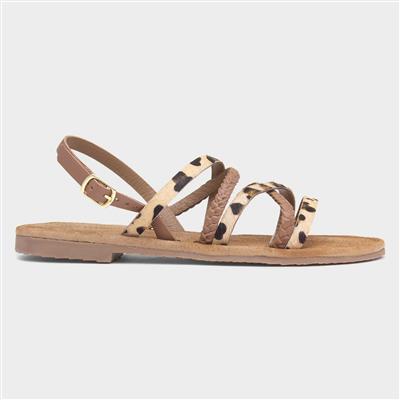 Amanda Womens Tan Strappy Sandal