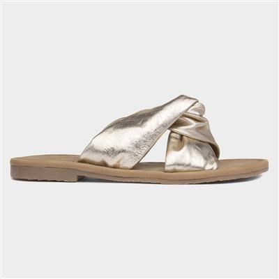 Amy Womens Gold Mule Sandal