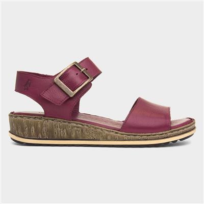 Ellie Womens Bordeaux Leather Sandal