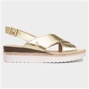 Hush Puppies Saphira Womens Gold Leather Sandals (Click For Details)