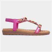 Lunar Becca Womens Fuchsia Beaded Sandal (Click For Details)