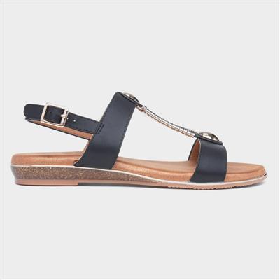 Renoir Womens Black Sandals