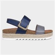 Lunar Deanna II Womens Navy Flatform Sandals (Click For Details)