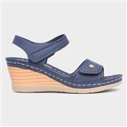 Cushion Walk Shelley Womens Navy Wedge Mule Sandal (Click For Details)