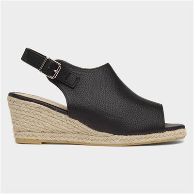 Kerrie Womens Black Wedge Sandal