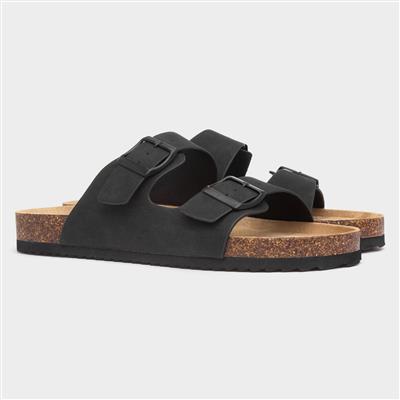 Truffle Kati Womens Black Mule Sandal-11119 | Shoe Zone