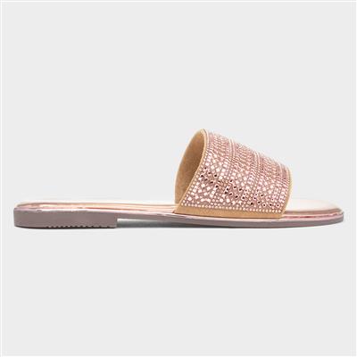 Christina Womens Rose Gold Mule Sandal