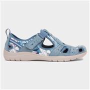 Free Spirit Cleveland Womens Blue Easy Fasten Shoe (Click For Details)