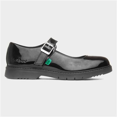 Finley MJ Womens Black Patent Buckle Shoe