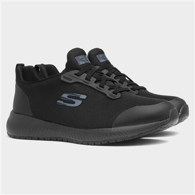Skechers Work Relaxed Fit Squad Womens Black Shoe-120458 | Shoe Zone