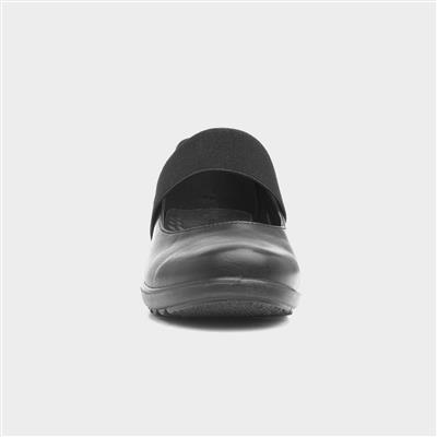 Cushion Walk Cairo Womens Black Wedge Shoe-12049 | Shoe Zone