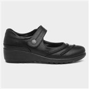 Cushion Walk Elinor Womens Black Easy Fasten Shoe (Click For Details)