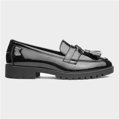 Shanghai Womens Black Shiny Loafer