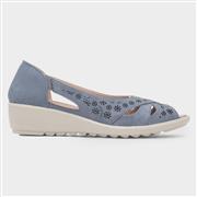 Cushion Walk Kate Womens Blue Open Toe Shoe (Click For Details)