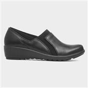 Cushion Walk Polly Womens Black Wedge Casual Shoes (Click For Details)