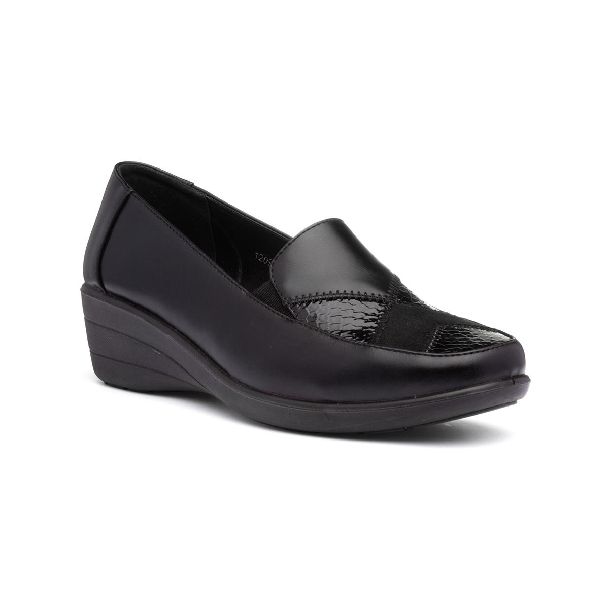 womens black wedge shoes