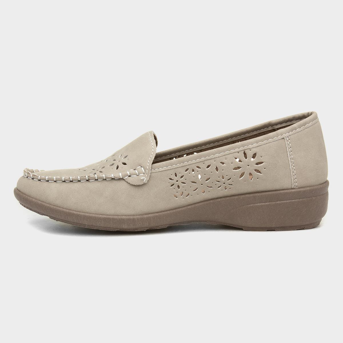 Softlites Womens Beige Casual Loafer Shoe-12107 | Shoe Zone