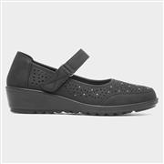 Softlites Dorit Womens Black Easy Fasten Shoe (Click For Details)