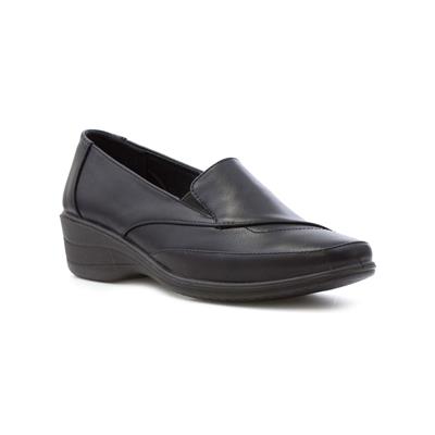 Softlites Womens Black Slip On Casual Comfort Shoe-12172 | Shoe Zone