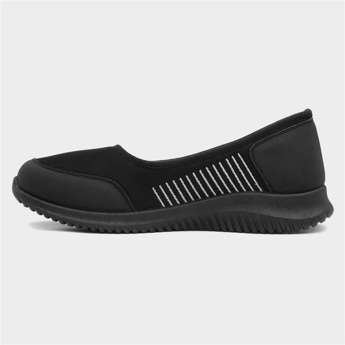 Lilley Womens Black Slip On Casual Shoe-125103 | Shoe Zone