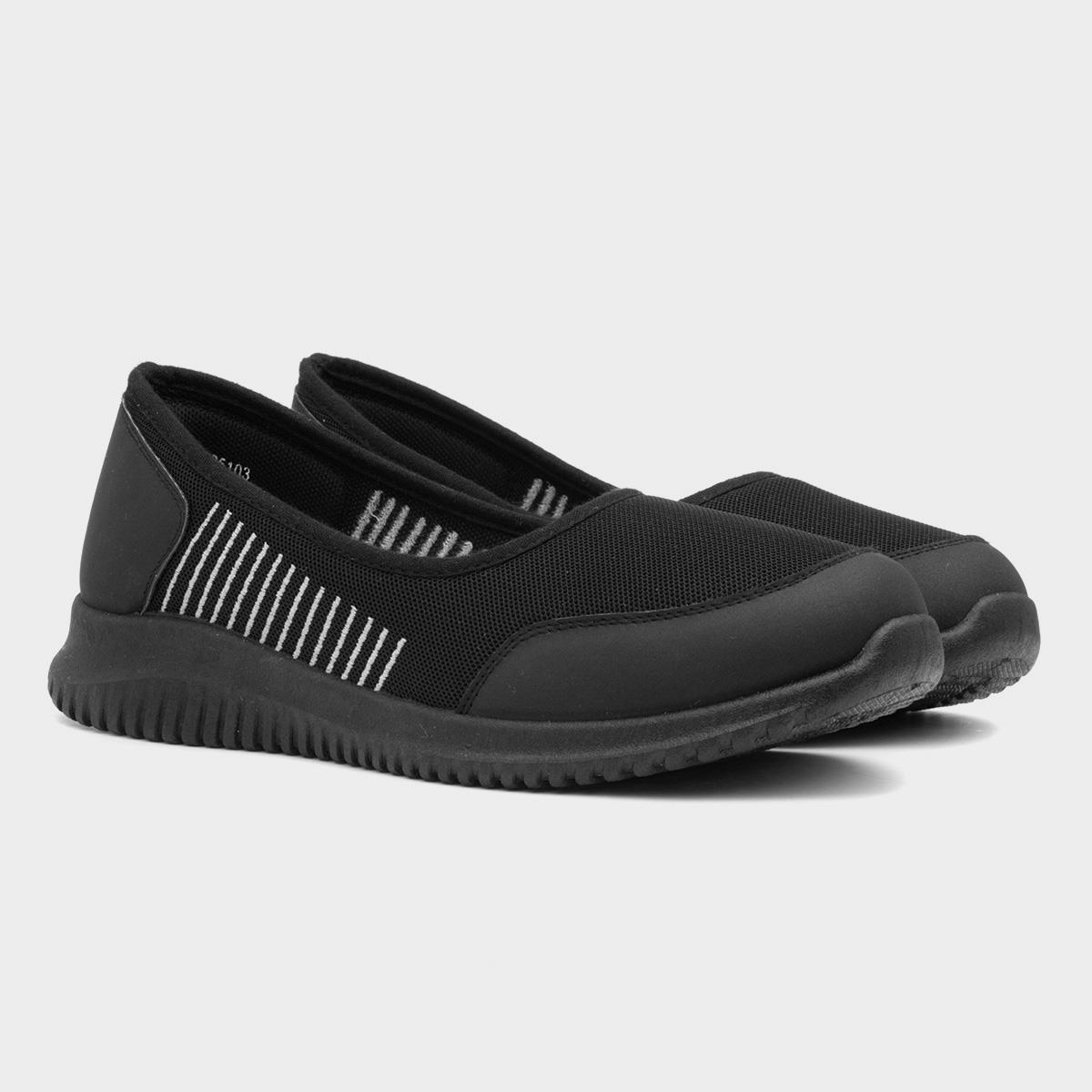 Lilley Womens Black Slip On Casual Shoe-125103 | Shoe Zone