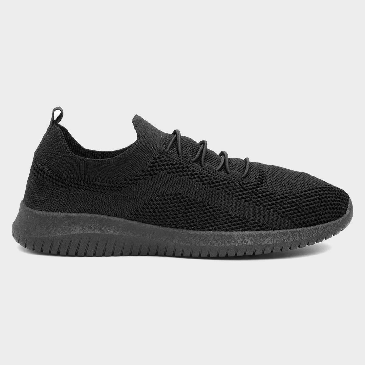 Lilley Darcy Womens Black Knitted Trainer-125107 | Shoe Zone