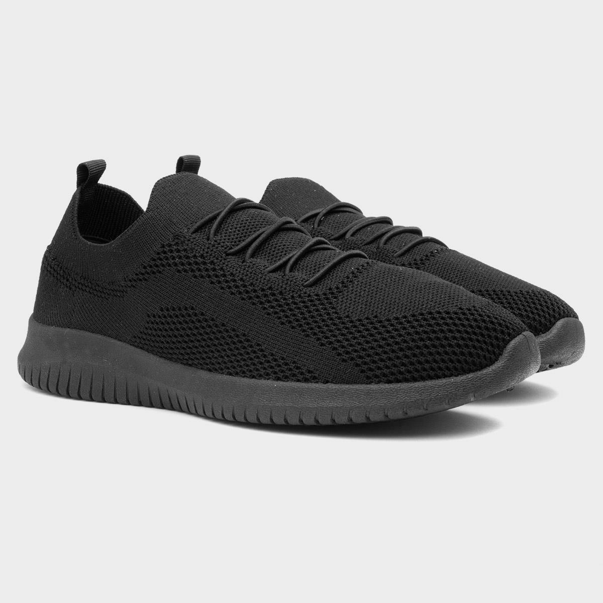 Lilley Darcy Womens Black Knitted Trainer-125107 | Shoe Zone