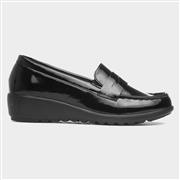 Cushion Walk Sally Womens Black Patent Wedge Shoe (Click For Details)