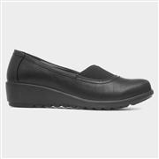 Cushion Walk Suzie Womens Black Casual Wedge Shoe (Click For Details)