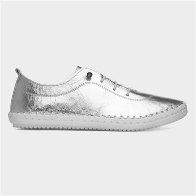 St. Ives Womens Silver Leather Shoe