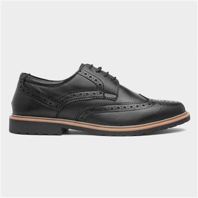 Verity Womens Black Leather Brogue