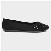 Lilley Gloria Womens Black Diamante Ballerina (Click For Details)