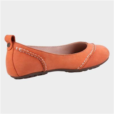 Hush Puppies Janessa Womens Orange Ballerina-130049 | Shoe Zone