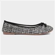 Lilley Grace Womens Black Bow Ballerina Shoe (Click For Details)