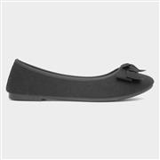 Lilley Giselle Womens Black Bow Ballerina Shoe (Click For Details)