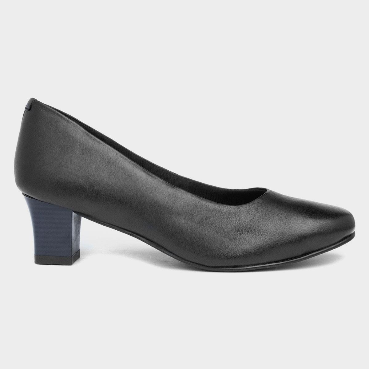 Comfort Plus Karla Womens Black Leather Shoe-140012 | Shoe Zone