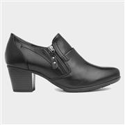 Jana Softline Womens Black Court Shoes (Click For Details)