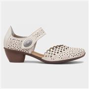 Rieker Antistress Womens Beige Leather Court Shoe (Click For Details)