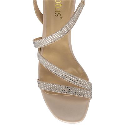 Lotus Bernadette Pearl Womens Cream Strappy Heel-141071 | Shoe Zone
