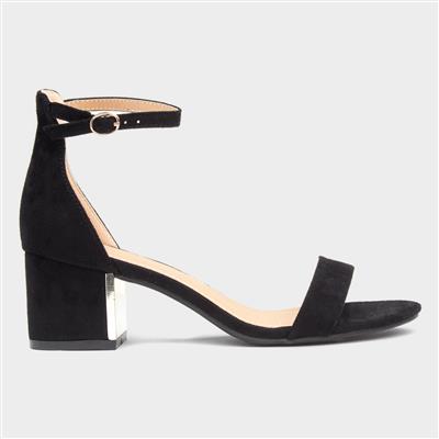 Halla1 Womens Black Heeled Sandals