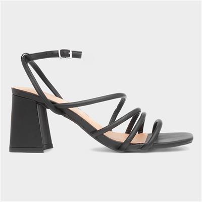 Dandelion Womens Black Strappy Heel