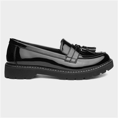 Black patent loafers womens online