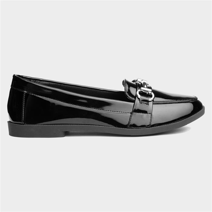 Lilley Anna Womens Black Patent Loafer-150008 | Shoe Zone