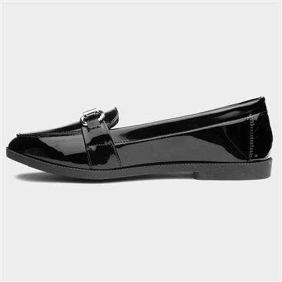 Lilley Anna Womens Black Patent Loafer-150008 | Shoe Zone