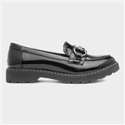 Lilley Amy Womens Black Patent Loafer Shoe (Click For Details)