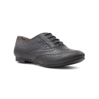Lilley Womens Black Lace Up Brogue Shoe 
