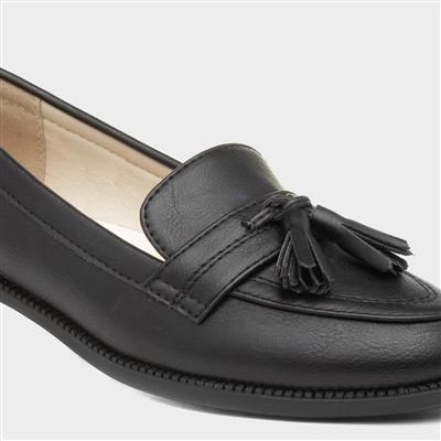 Lilley Anais Womens Black Matte Loafer-15071 | Shoe Zone